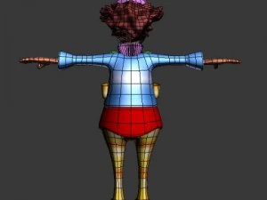 clown cartoon rigged 3D Model