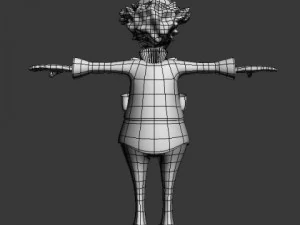 clown cartoon rigged 3D Model