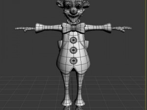 clown cartoon rigged 3D Модель