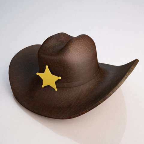 cowboy hat 3D Модель .c4d .max .obj .3ds .fbx .stl .blend 