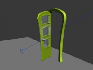 door cartoon Model 3D