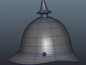 german spiked prussian helmet 3D Model