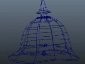 german spiked prussian helmet 3D Model