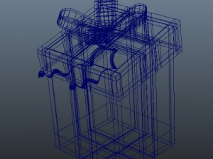 gift box Modelo 3D