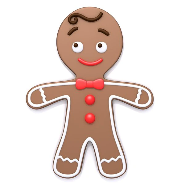 진저 브레드 맨 3D 모델 .c4d .max .obj .3ds .fbx .stl .blend 