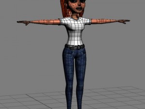girl cartoon 01 3D Model