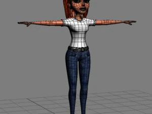 girl cartoon 01 3D Model