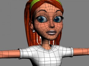 girl cartoon 01 3D Model