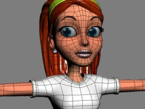 girl cartoon 01 3D Model
