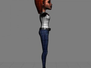girl cartoon 01 3D Model