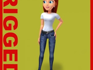 girl cartoon 01 3D Model