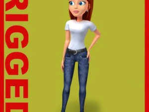 girl cartoon 01 3D Model