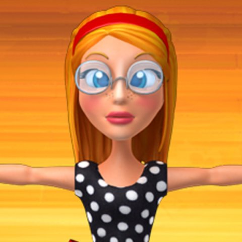 girl cartoon 02 3D Model .c4d .max .obj .3ds .fbx .stl .blend 