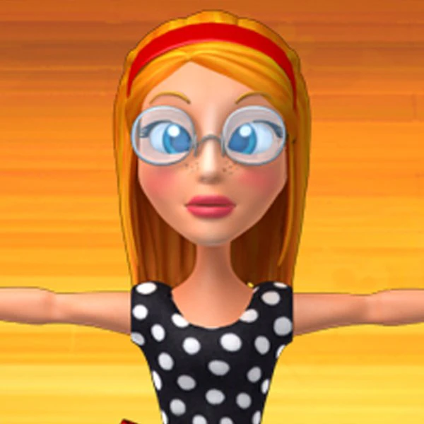 desenho animado menina 02 Modelo 3D .c4d .max .obj .3ds .fbx .stl .blend 