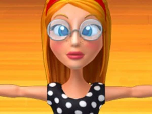 ragazza cartone animato 02 Modello 3D