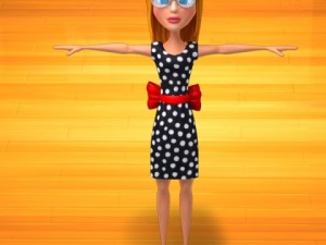 girl cartoon 02 3D Model