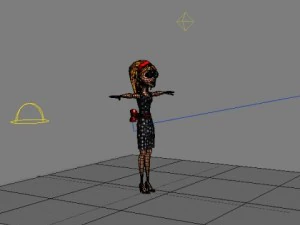 desenho animado menina 02 Modelo 3D