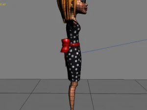 desenho animado menina 02 Modelo 3D