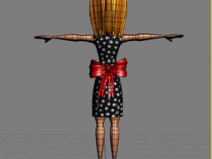 girl cartoon 02 3D Model