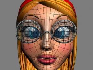 desenho animado menina 02 Modelo 3D