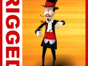 magician cartoon rigged 3D-Modell