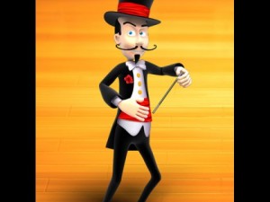 magician cartoon rigged 3D Модель