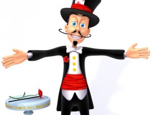 magician cartoon rigged 3D Модель