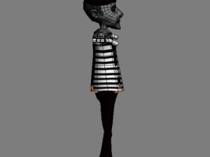 mime cartoon rigged 3D Model