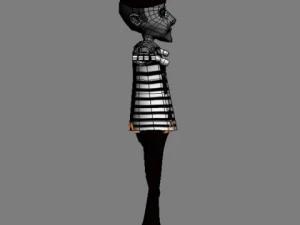 mime cartoon rigged 3D Model