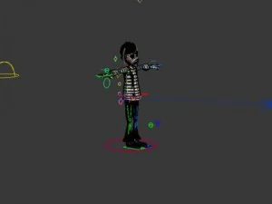 mime cartoon rigged 3D Model