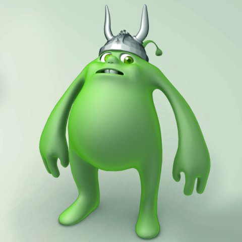 monster with helmet 3D Модель .c4d .max .obj .3ds .fbx .stl .blend 