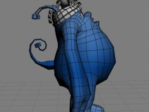monster with helmet 3D Модель