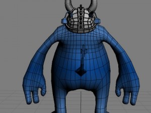 monster with helmet 3D Модель