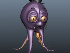octopus cartoon 3D 模型