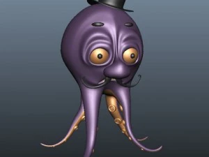 octopus cartoon 3D Model