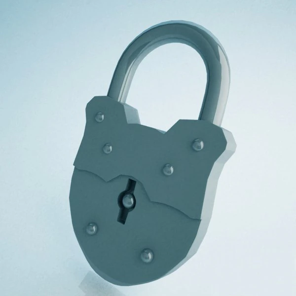 old lock 3D Model .c4d .max .obj .3ds .fbx .stl .blend 