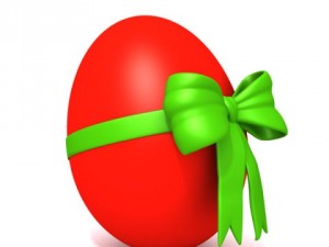 red egg with bow 3D Model