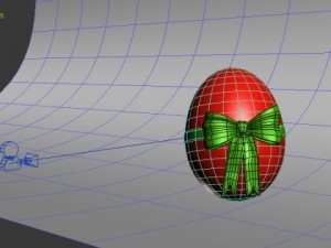 red egg with bow 3D 모델