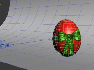 red egg with bow 3D Model