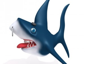 shark cartoon 02 3D-Modell