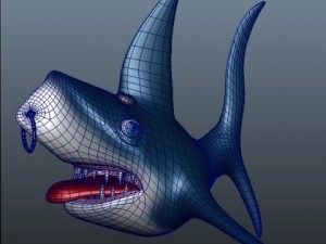 shark cartoon 02 3Dモデル