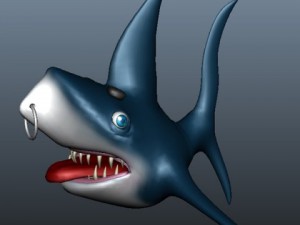 shark cartoon 02 3Dモデル