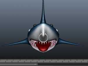 shark cartoon 02 3Dモデル