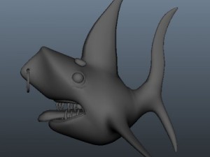 shark cartoon 02 3Dモデル