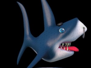 shark cartoon 02 3Dモデル