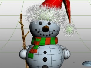 snowman cartoon 3D Model