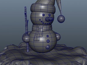 snowman cartoon 3D Model