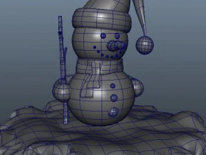 snowman cartoon 3D Model