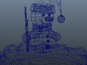 snowman cartoon 3D Model