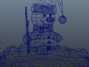 snowman cartoon 3D Model